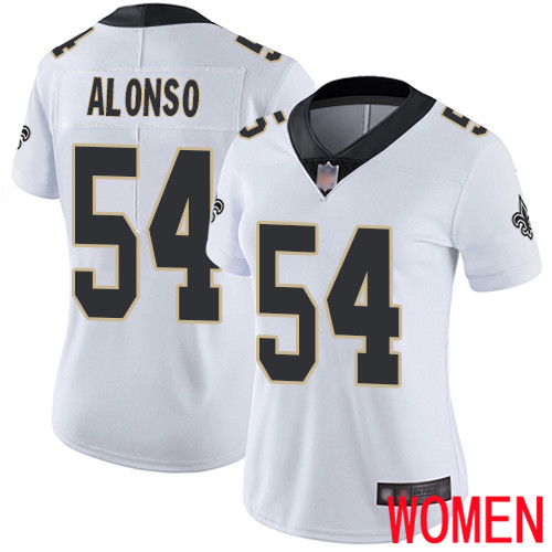 New Orleans Saints Limited White Women Kiko Alonso Road Jersey NFL Football #54 Vapor Untouchable Jersey->youth nfl jersey->Youth Jersey
